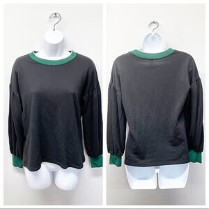 Anthropologie Amadi Crewneck Puff Sleeve Sweater